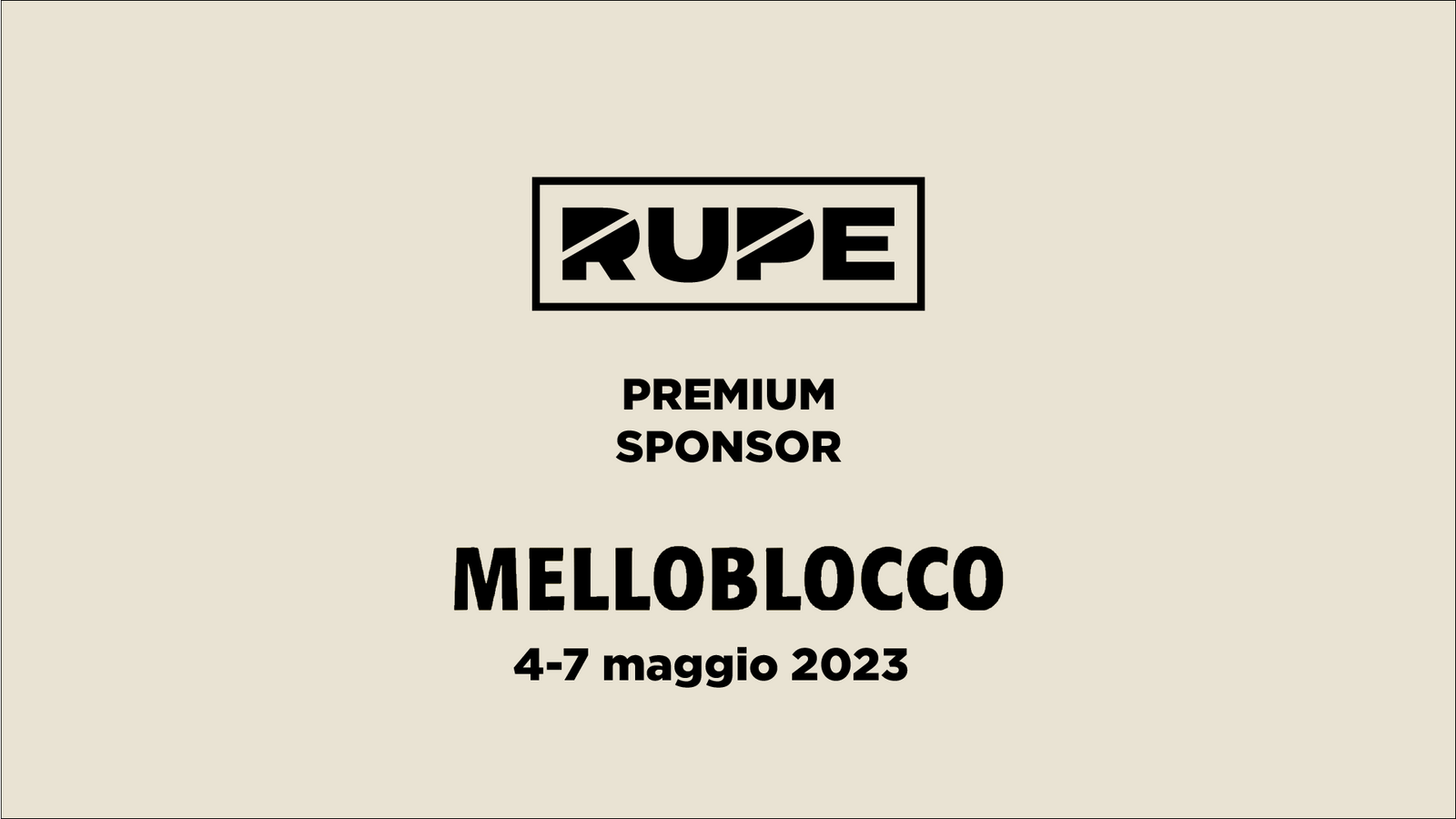 Rupe premium sponsor Melloblocco 2023