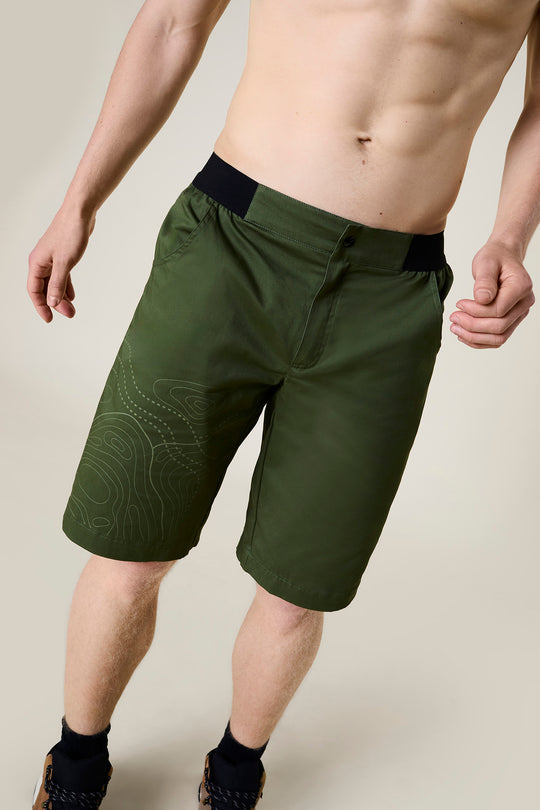 Pantalone corto arrampicata Karakorum Verde - Uomo