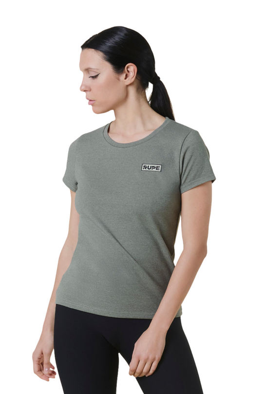 T-shirt Pomice Verde Oliva - Donna