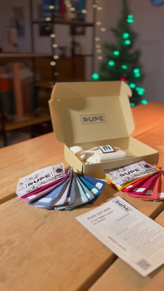 Rupe Gift Box - Felpa personalizzata realizzata a mano + box campionario tessuti